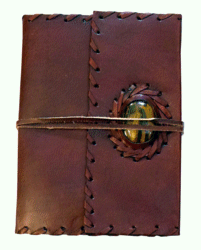 Tiger Eye Leather Embossed Journal